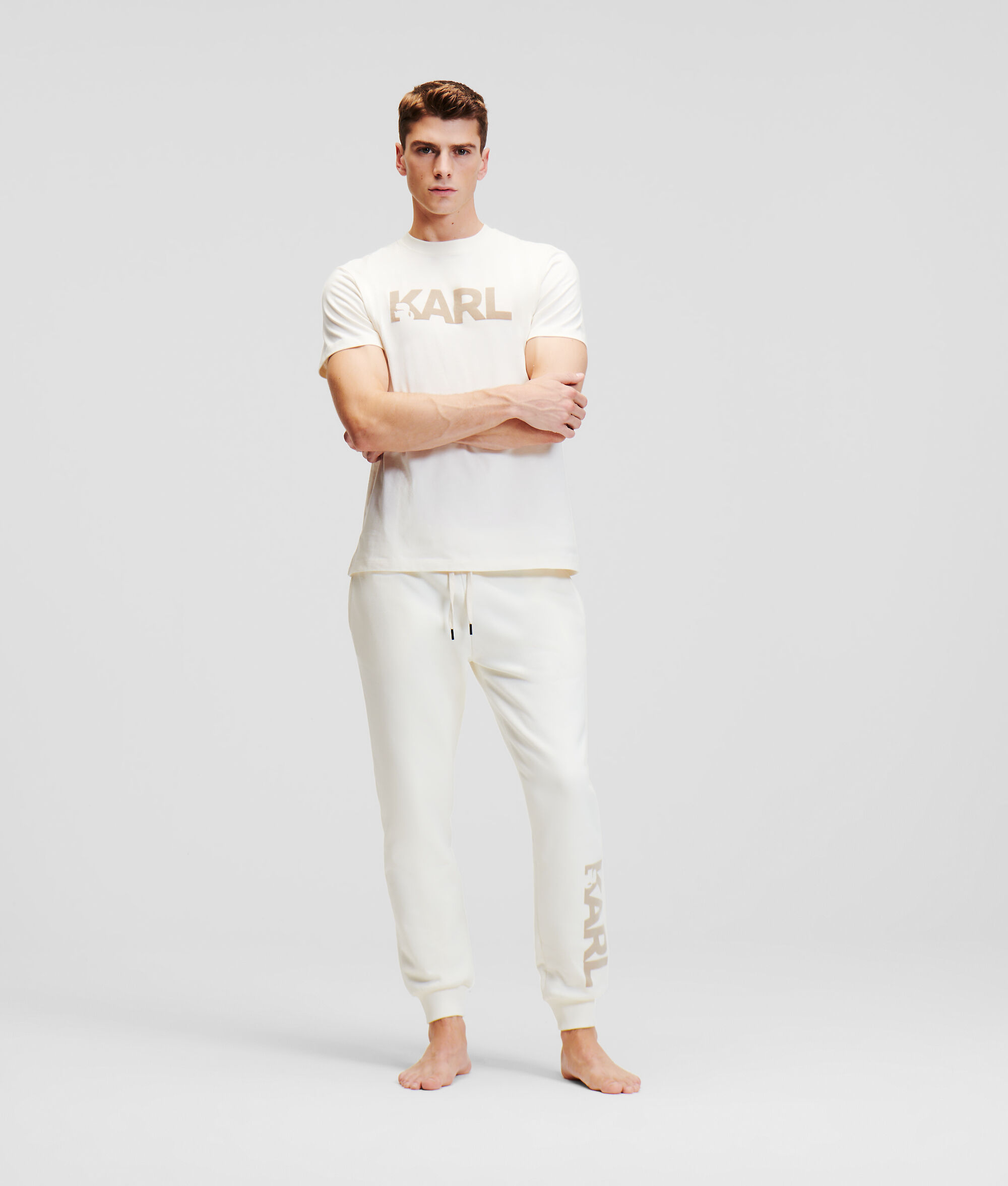 (image for) High-Quality FLOCK KARL LOGO SWEATPANTS